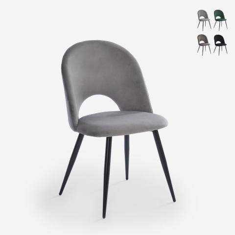Stuhl modern aus Samt gepolstert Esszimmer Küche Zarda Aktion