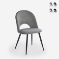 Stuhl modern aus Samt gepolstert Esszimmer Küche Zarda Aktion