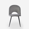 Stuhl modern aus Samt gepolstert Esszimmer Küche Zarda Modell