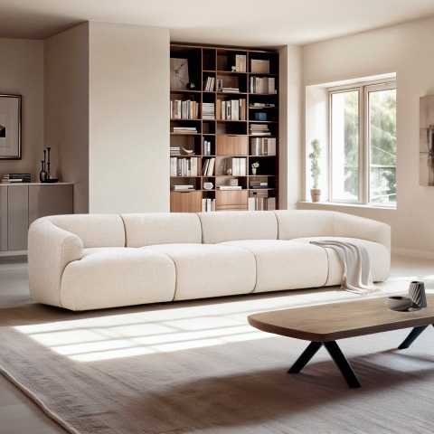 Sofa modular 4-Sitzer Designer aus Stoff Yuna-4 Aktion