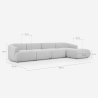 Sofa 4-Sitzer modular mit Hocker Design modern Yuna-4P 