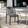 Stuhl draußen Garten modern schwarz weiß Polypropylen Sawas Verkauf