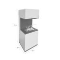 Bioethanol-Kamin Standmodell aus Stahl L38xT38xH100 Oslo 