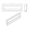 Einbau-Bioethanol-Kamin für Wandmontage Biokamin 120x40 Livorno 120 schwarz Modell