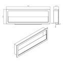 Einbau-Bioethanol-Kamin für die Wand Biokamin 120x40 Furore 120 Modell