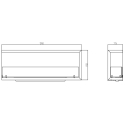 Eck-Bioethanol-Kamineinsatz Biokamin 120x45 Sutri 120 