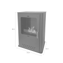 Bioethanol-Kaminofen Freistehend L50xT30xH68 Luisa Modell