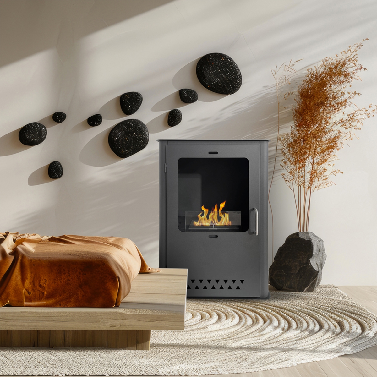 Bioethanol-Kaminofen Freistehend L50xT30xH68 Luisa Aktion