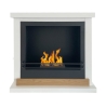 Bioethanol-Kamin Stoccolma freistehend, weißes Holz, L75xT24xH68 cm Angebot