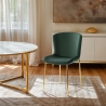 Stuhl aus Stoff Design Esszimmer mit goldfarbenen Beinen Virin Verkauf