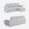 Schlafsofa 3 Plätze mit USB-C Staufach Buchregal Civis 