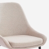 Stuhl modern Küche aus Stoff mit schwarzen Metallbeinen Piros Maße