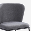 Stuhl für das Esszimmer in modernem Design aus Stoff mit schwarzen Beinen Lasta 