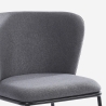 Stuhl für das Esszimmer in modernem Design aus Stoff mit schwarzen Beinen Lasta 