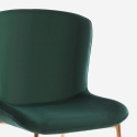 Stuhl aus Stoff Design Esszimmer mit goldfarbenen Beinen Virin 