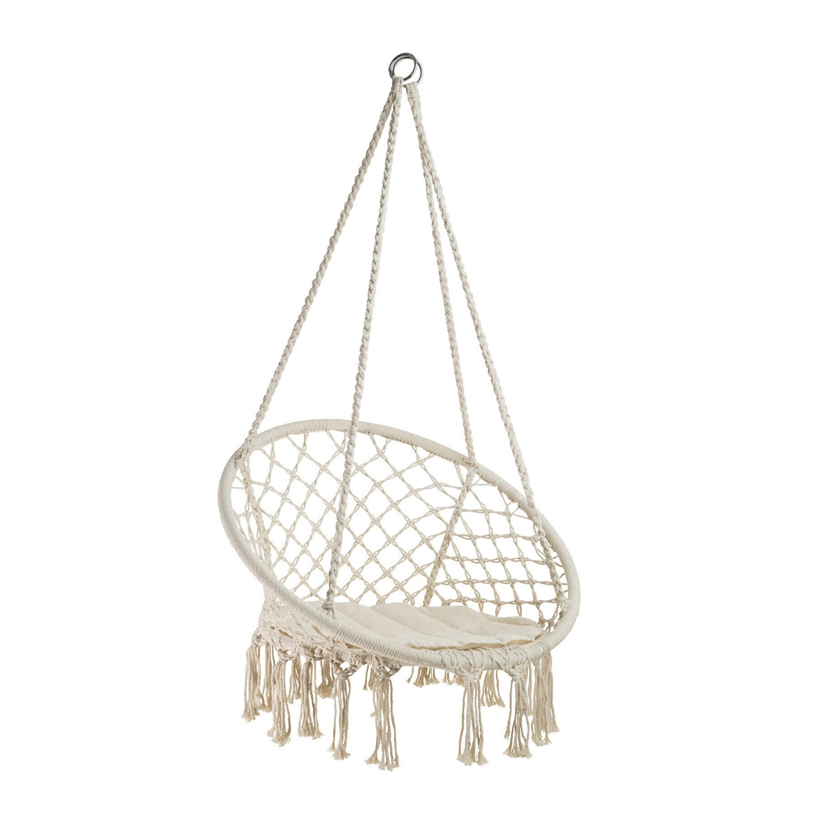 Garten-Hängesessel aus Makramee-Häkelstoff Swing