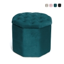Oktogonaler Samtpouf mit Stauraum 40x35cm Jerry Aktion
