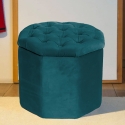 Oktogonaler Samtpouf mit Stauraum 40x35cm Jerry Verkauf