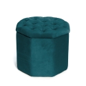 Oktogonaler Samtpouf mit Stauraum 40x35cm Jerry Angebot