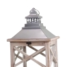 Set aus 2 Shabby-Chic-Laternen mit grauem Holz-Kerzenhalter Kediri Angebot