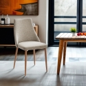 Stuhl gepolstert modern aus Stoff für Esszimmer und Küche Sirka Verkauf