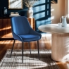 Stuhl gepolstert modern aus Samt für Küche Esszimmer Jarva Sales