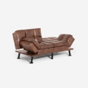 Schlafsofa 2-Sitzer Kunstleder mit verstellbarer Rückenlehne Hori Angebot