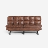Schlafsofa 2-Sitzer Kunstleder mit verstellbarer Rückenlehne Hori Rabatte