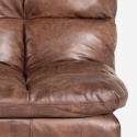 Schlafsofa 2-Sitzer Kunstleder mit verstellbarer Rückenlehne Hori Lagerbestand