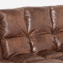 Schlafsofa 2-Sitzer Kunstleder mit verstellbarer Rückenlehne Hori Auswahl