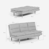 Schlafsofa Klick Klack 2-Sitzer mit verstellbarer Rückenlehne Livra 
