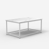 Couchtisch zeitgenössisch 100x60x45cm mit Marmoreffekt Corniola Lagerbestand