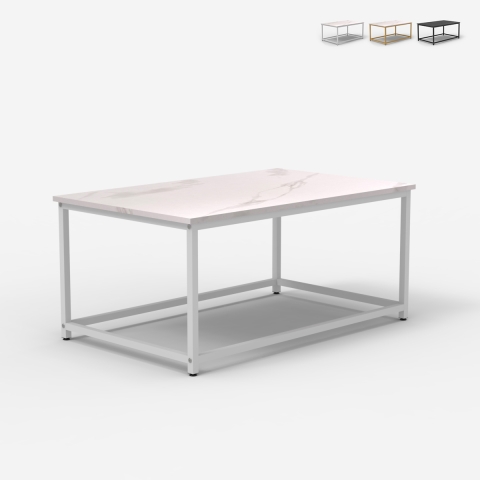 Couchtisch zeitgenössisch 100x60x45cm mit Marmoreffekt Corniola Aktion