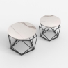 Couchtische 2er Set modernes Design mit Metallfuß Aragonite Rabatte