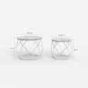 Couchtische 2er Set modernes Design mit Metallfuß Aragonite Modell