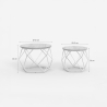 Couchtische 2er Set modernes Design mit Metallfuß Aragonite Modell