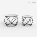 Couchtische 2er Set modernes Design mit Metallfuß Aragonite Aktion