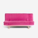 Schlafsofa 2-Sitzer mit verstellbarer Rückenlehne aus Samtstoff Skata Verkauf