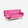Schlafsofa 2-Sitzer mit verstellbarer Rückenlehne aus Samtstoff Skata Sales