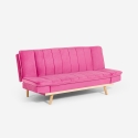 Schlafsofa 2-Sitzer mit verstellbarer Rückenlehne aus Samtstoff Skata Angebot