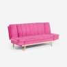 Schlafsofa 2-Sitzer mit verstellbarer Rückenlehne aus Samtstoff Skata Angebot
