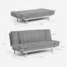Schlafsofa 2-Sitzer mit verstellbarer Rückenlehne aus Samtstoff Skata 