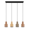 Lineares Design-Hängelampe mit 4 Lichtern aus mehrfarbigem Metall Orkan Katalog