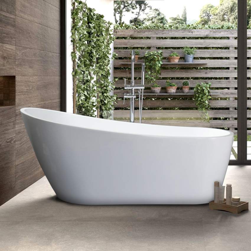 Freistehende Badewanne mit hoher RückenlehneDesign Liberty Malta