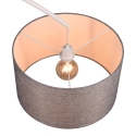 Bogen-Stehlampe aus weißem Metall mit grauem Stoffschirm Drask Angebot
