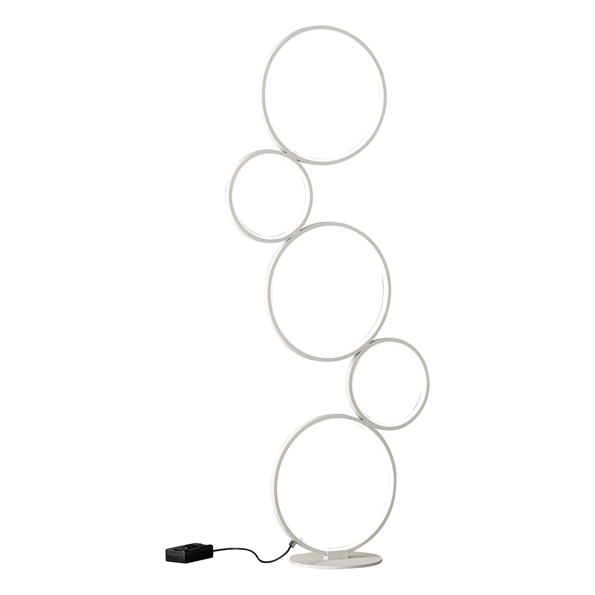 Moderne LED-Stehlampe im Design mit 5 Ringen, dimmbare Beleuchtung Nural Aktion Moderne LED-Stehlampe im Design mit 5 Ringen, dimmbare Beleuchtung Nural Aktion