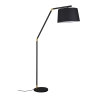 Moderne Stehlampe in Schwarz und Gold mit Stoffschirm Kepas Aktion