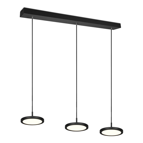 Moderne schwarze LED-Pendelleuchte mit 3 dimmbaren Lichtern Pular Aktion