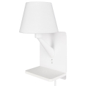 Wandleuchte mit USB-Wireless-Ladestation und Stoffschirm Myrik Sales