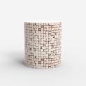 Couchtisch zylinderförmig mit Intarsien aus Holz Wohnzimmer zeitgenössisch Hadi Rabatte
